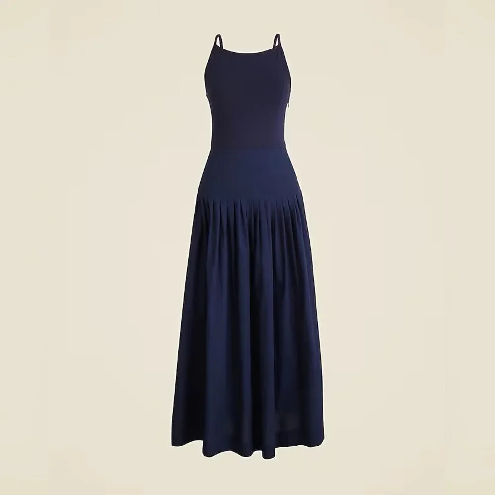 NWT J CREW Pintuck mixy dress in Navy